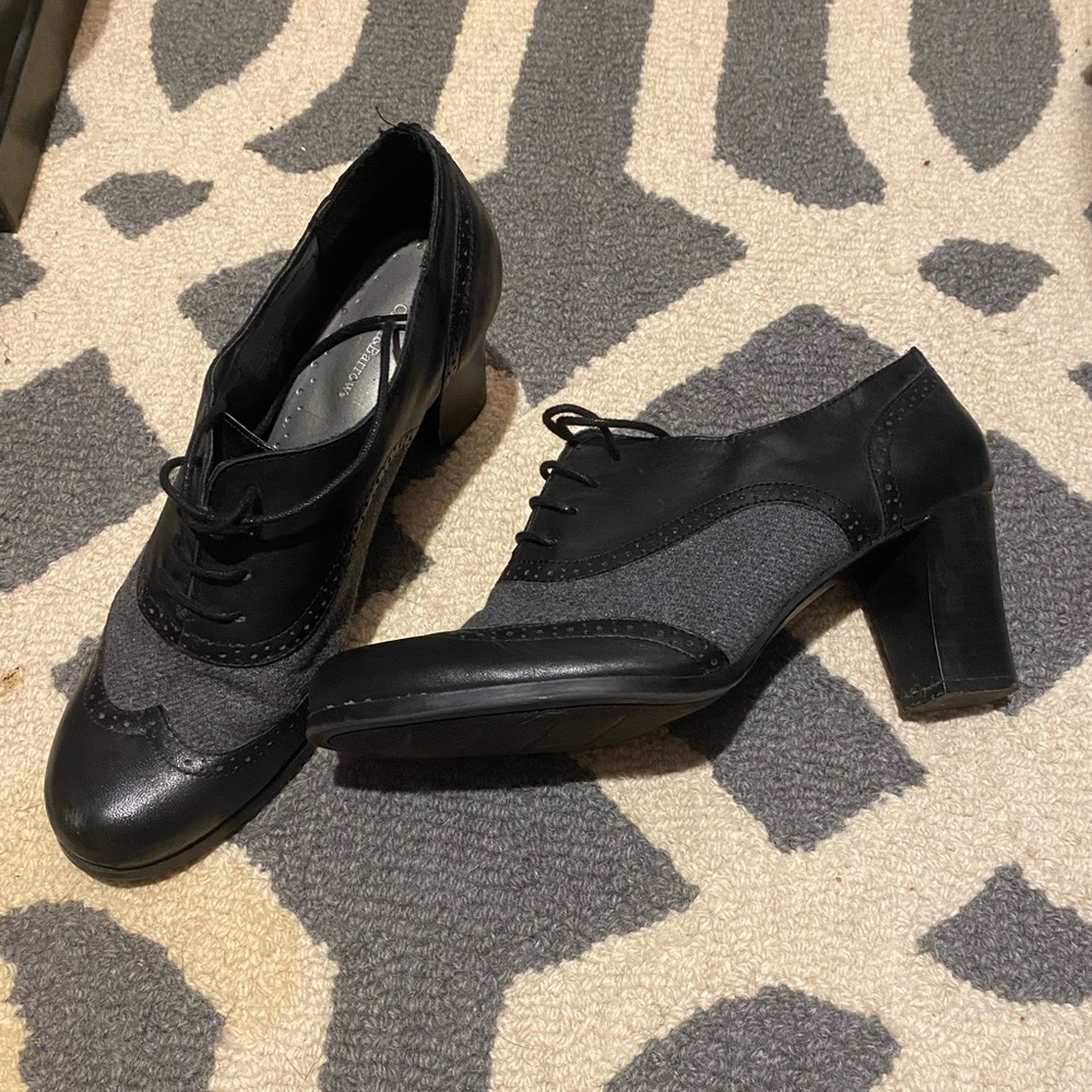 Lace up loafer heels
